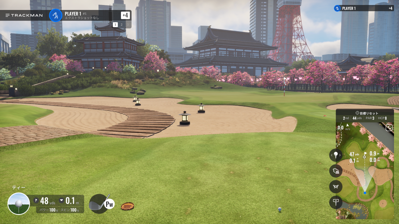 江戸川区船堀駅前のトラックマン導入インドアゴルフTHE GOLF BASE 船堀では最新シミュレーションゴルフ東京ガーデンがプレー可能です。