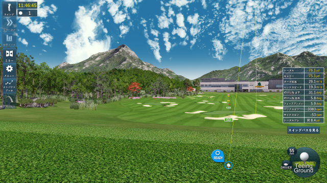 実践型練習_シミュレーションゴルフ完備のインドアゴルフ練習場ザゴルフベース